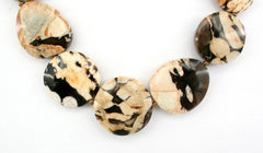 Rare & beautiful Australian Fossil Peanut Wood freeform beads (ETB01111)