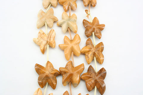 Yellow Jasper 20-23mm starfish shape beads (ETB01302)