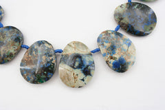 Rare and Natural Azurite freeform beads (ETB01149)