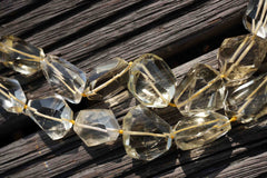 Natural Citrine quartz (Brazil) faceted beads AA grade (ETB00080)