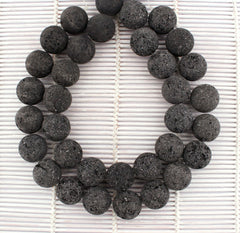 Lava round beads 22mm, 25mm (ETB01246)