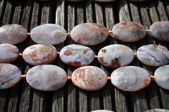 Moroccan Agate 20-29mm oval flat beads (ETB00549)