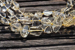 Natural Citrine quartz (Brazil) faceted beads AB grade (ETB00078)