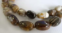 Wood Opalite/ Petrified Wood freeform beads (ETB00039)