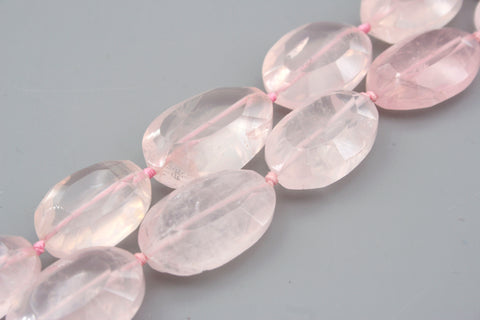 Rose Quartz (Madagascar) 13-19.5mm faceted beads (ETB00466)