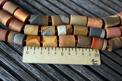 Matte Landscape/ Polychrome jasper 14-17mm cylinder beads (ETB00581)