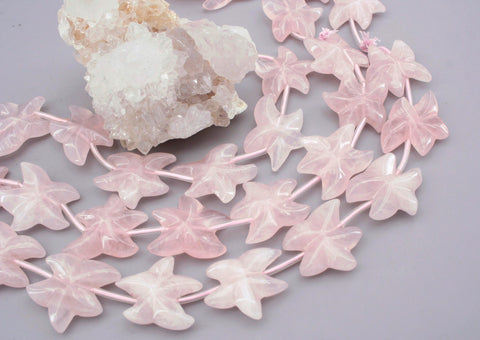 Rose Quartz 20.5-23 mm starfish shape beads (ETB01301)