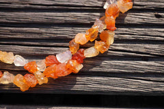 Fire Opal A grade natural rough beads  (ETB00208)