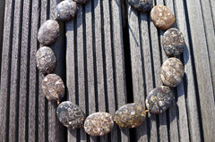 Turritella agate 16-18mm oval beads (ETB00857)