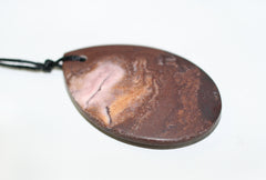 Matte Outback Jasper Freeform Pendant  (ETP00024)