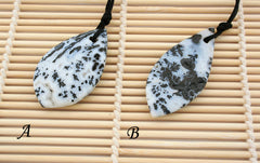 Matte Plume Agate freeform shaped pendants (ETP00156)