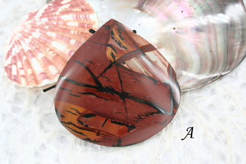Indian Paint stone freeform pendant (ETP00052)