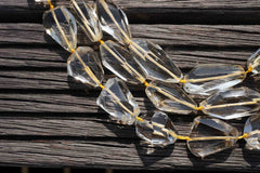 Natural Citrine quartz (Brazil) faceted beads A grade (ETB00079)