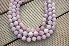 Natural Lavender Amethyst (Madagascar) 13-14mm round beads (ETB00076)