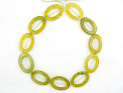 Green Serpentine 24-26mm oval hoop beads (ETB01288)