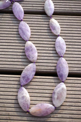 Natural Lavender Amethyst (Madagascar) Marquise beads (ETB00065)