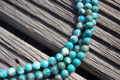 Natural Amazing blue Peruvian Chrysocolla AB grade 5-6mm round beads  (ETB00172)