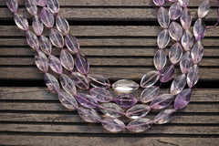 Natural Amethyst (Brazil) faceted Marquise beads (ETB00069)