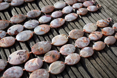 Moroccan Agate 20-29mm oval flat beads (ETB00549)