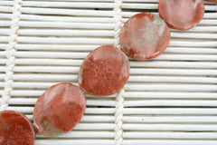 Rare & beautiful Fossilised Red Horn Coral freeform beads (ETB01134)