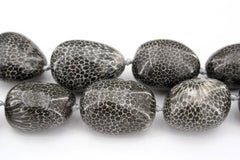 Bryozoan Coral pebble beads (ETB00881)