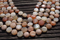 Shiny polished Moonstone 14-16mm button beads (ETB00104)