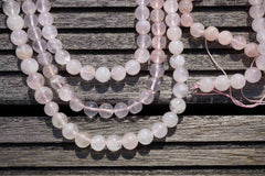 Natural Rose Quartz 7-8mm round beads (ETB00155)