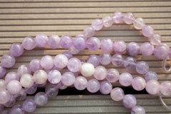 Natural Lavender Amethyst (Madagascar) 9-10mm round beads (ETB00074)