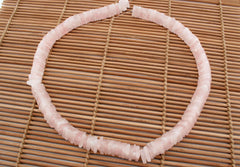 Natural Matte Rose Quartz Triangle beads (ETB00236)