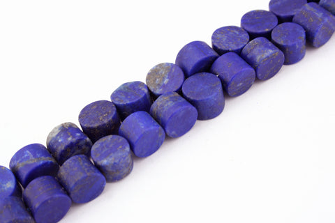 Matte Lapis Lazuli 7.5-11mm button beads  (amazing blue colour with gold sparkles) (ETB01337)