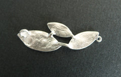 Metal 3 orangic leafs (5 pcs)  for jewellery making (ETO00011)