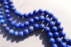 Matte Lapis Lazuli 13-14mm round beads / balls (amazing blue colour with gold sparkles (ETB00030)