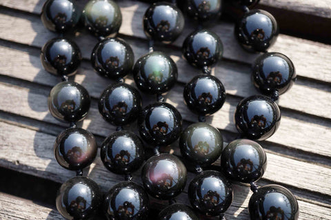 Rainbow Obsidian 13-14mm round beads  (ETB00141)