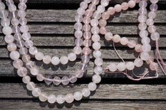 Natural Rose Quartz 7-8mm round beads (ETB00155)