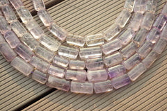 Natural Amethyst (Brazil) faceted Nibblet (rectangle tube) beads (ETB00068)