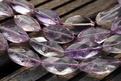 Natural Amethyst (Brazil) faceted Marquise beads (ETB00069)