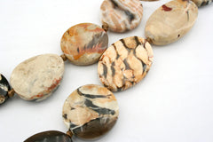 Rare & beautiful Australian Fossil Peanut Wood freeform beads (ETB01111)