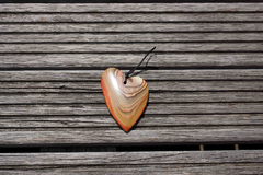 Landscape jasper / Polychrome jasper heart shape pendants (ETP00154)