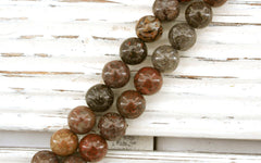 Dinosaur Bone 8-10.5mm graduate round beads (ETB01182)