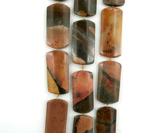 Autumn Jasper 16-21.5mm long rectangular beads (ETB01283)