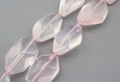 Rose Quartz (Madagascar) 13-17mm faceted beads (ETB00465)