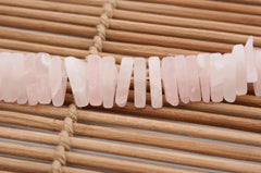 Natural Matte Rose Quartz Triangle beads (ETB00236)