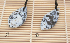 Matte Plume Agate freeform shaped pendants (ETP00156)