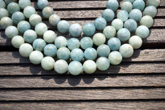 Aquamarine AB grade 13-14mm round beads  (ETB00131)