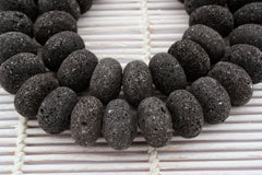 Natural Lava 22mm rondelle beads (ETB01245)
