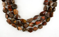 Autumn Jasper 12.5-16mm faceted beads (ETB01278)