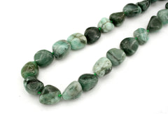 Emerald freeform beads (ETB01336)