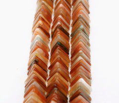 Carnelian 11-12mm triangle beads (ETB01041)