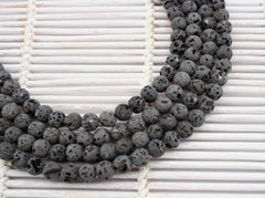 Natural Lava 8mm round beads (ETB01235)