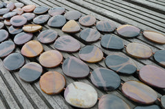 Mexican Picture Jasper 21-33mm Pebble beads (ETB00223)